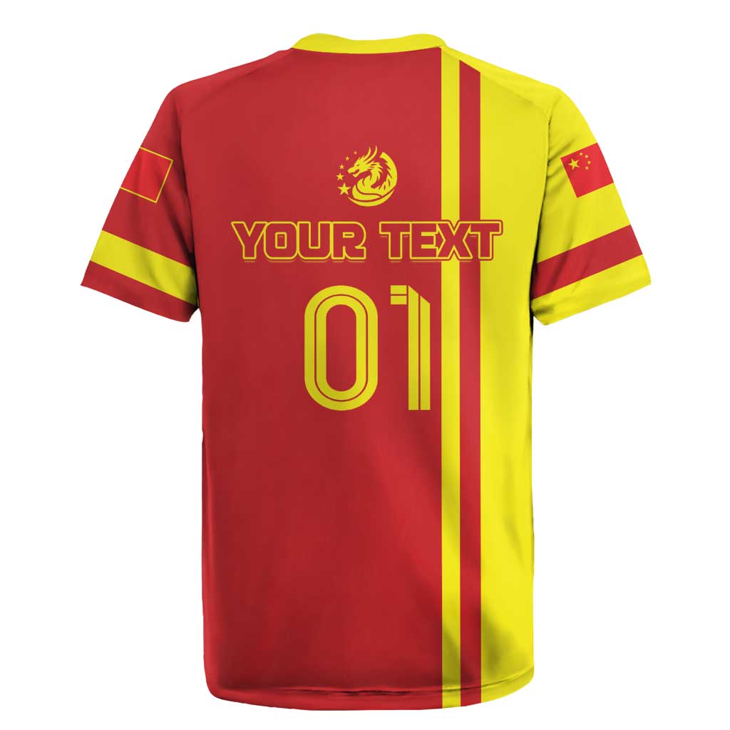 Custom China Rugby Jersey Chinese Dragon With Eiffel Tower - Wonder Print Shop