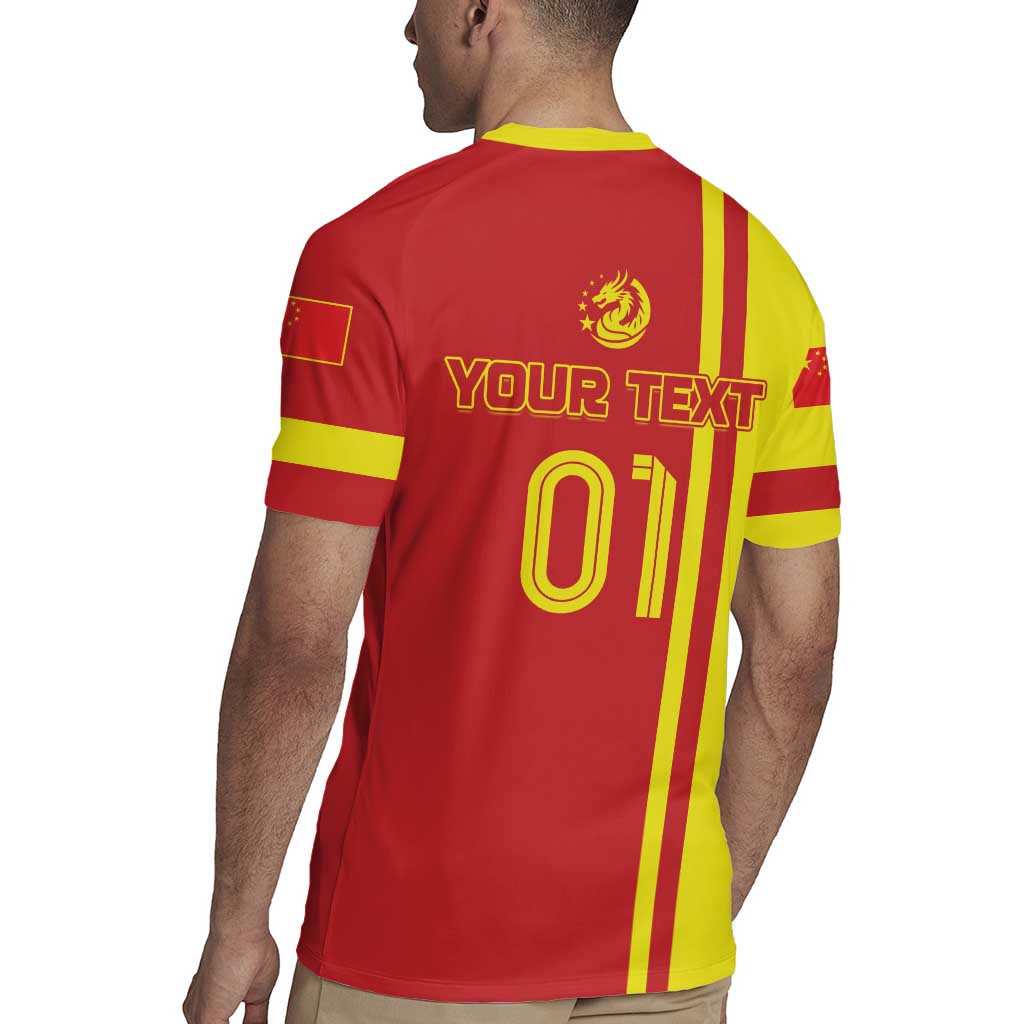 Custom China Rugby Jersey Chinese Dragon With Eiffel Tower - Wonder Print Shop