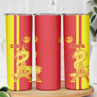 China Skinny Tumbler Chinese Dragon With Eiffel Tower - Wonder Print Shop