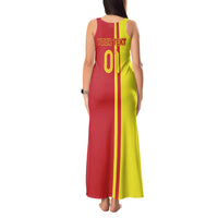 Custom China Tank Maxi Dress Chinese Dragon With Eiffel Tower - Wonder Print Shop