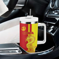 China Tumbler With Handle Chinese Dragon With Eiffel Tower - Wonder Print Shop