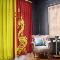 Custom China Window Curtain Chinese Dragon With Eiffel Tower - Wonder Print Shop