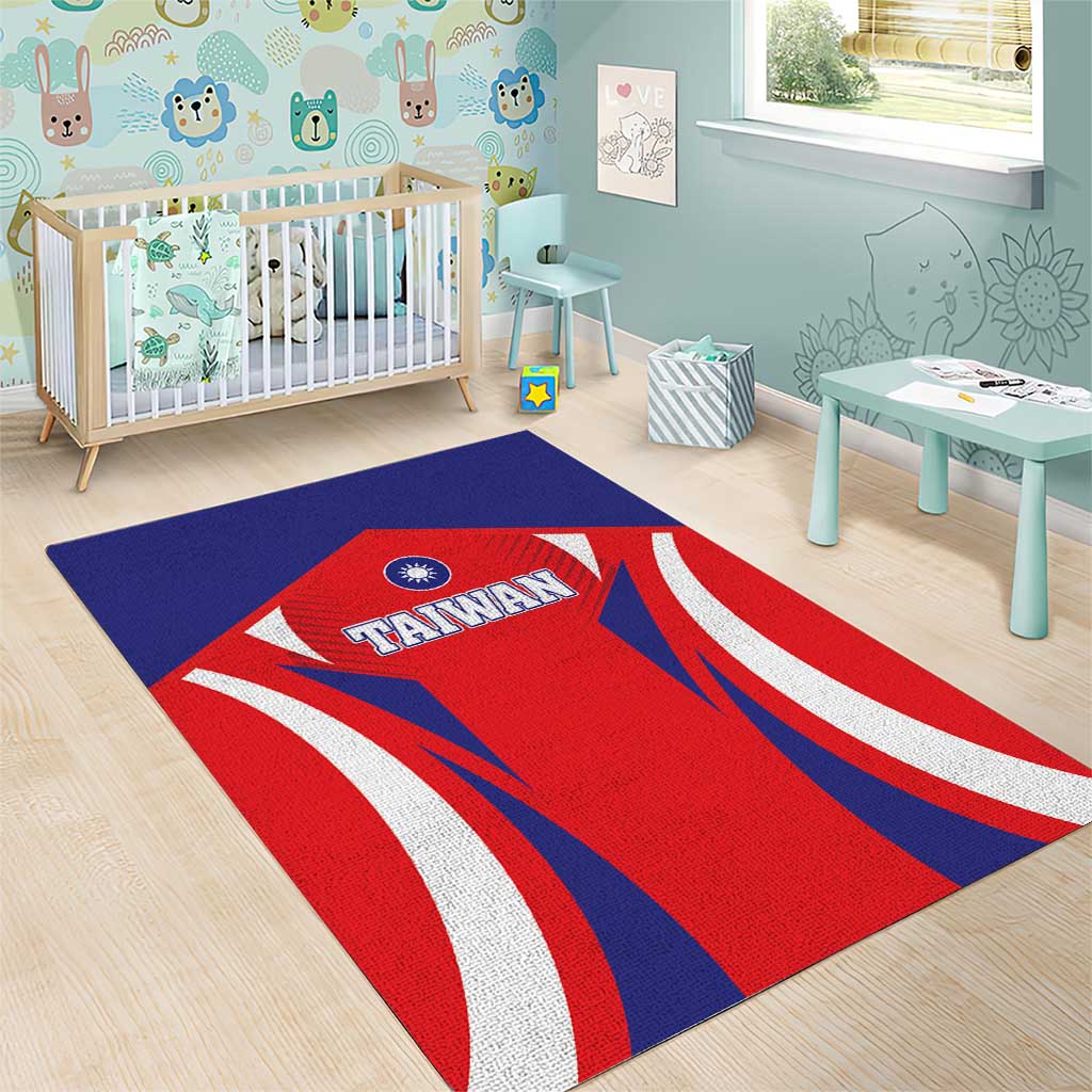 Custom Taiwan Area Rug Taiwanese Sporty Flag Style - Wonder Print Shop