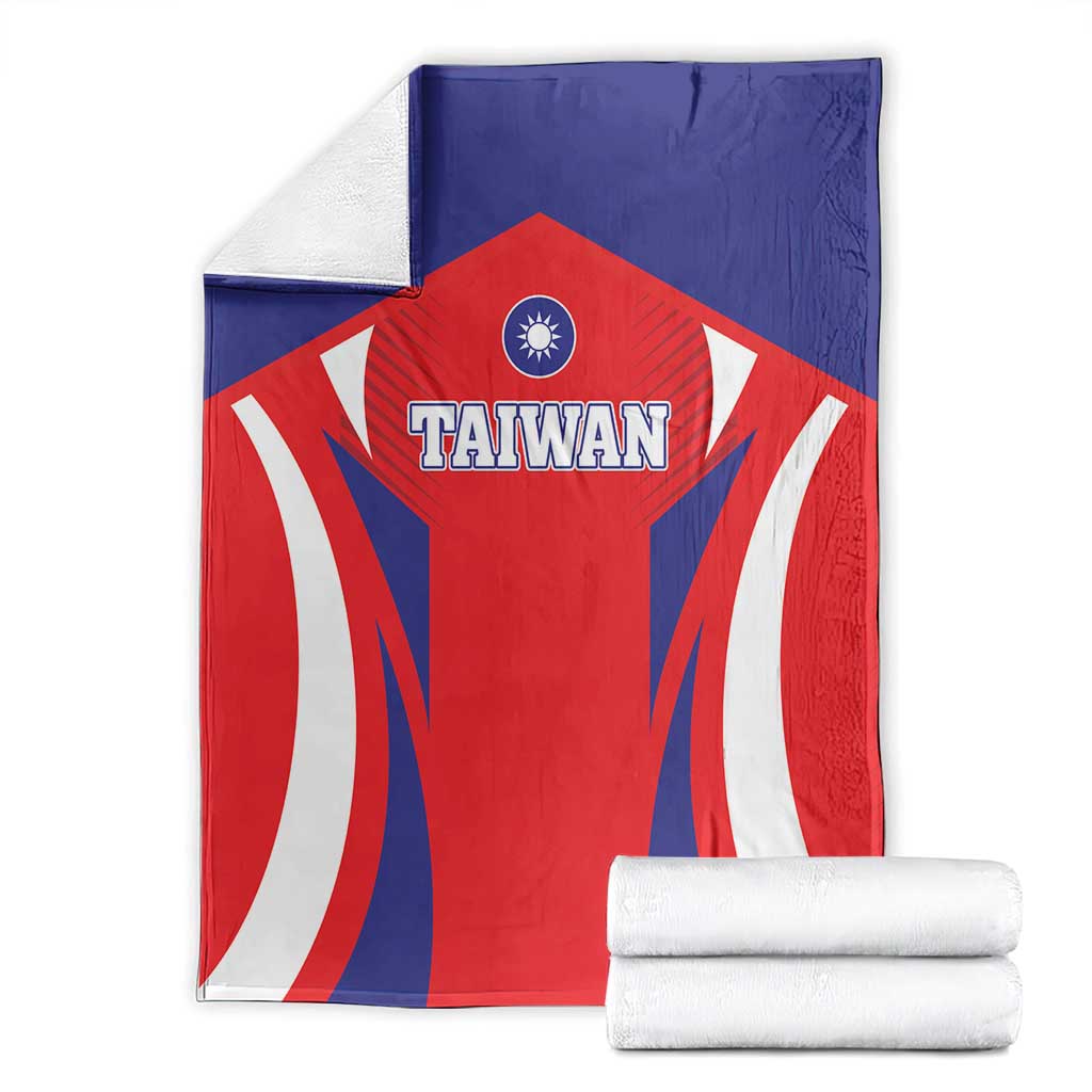 Custom Taiwan Blanket Taiwanese Sporty Flag Style