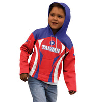Custom Taiwan Kid Hoodie Taiwanese Sporty Flag Style - Wonder Print Shop