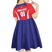 Custom Taiwan Kid Short Sleeve Dress Taiwanese Sporty Flag Style - Wonder Print Shop