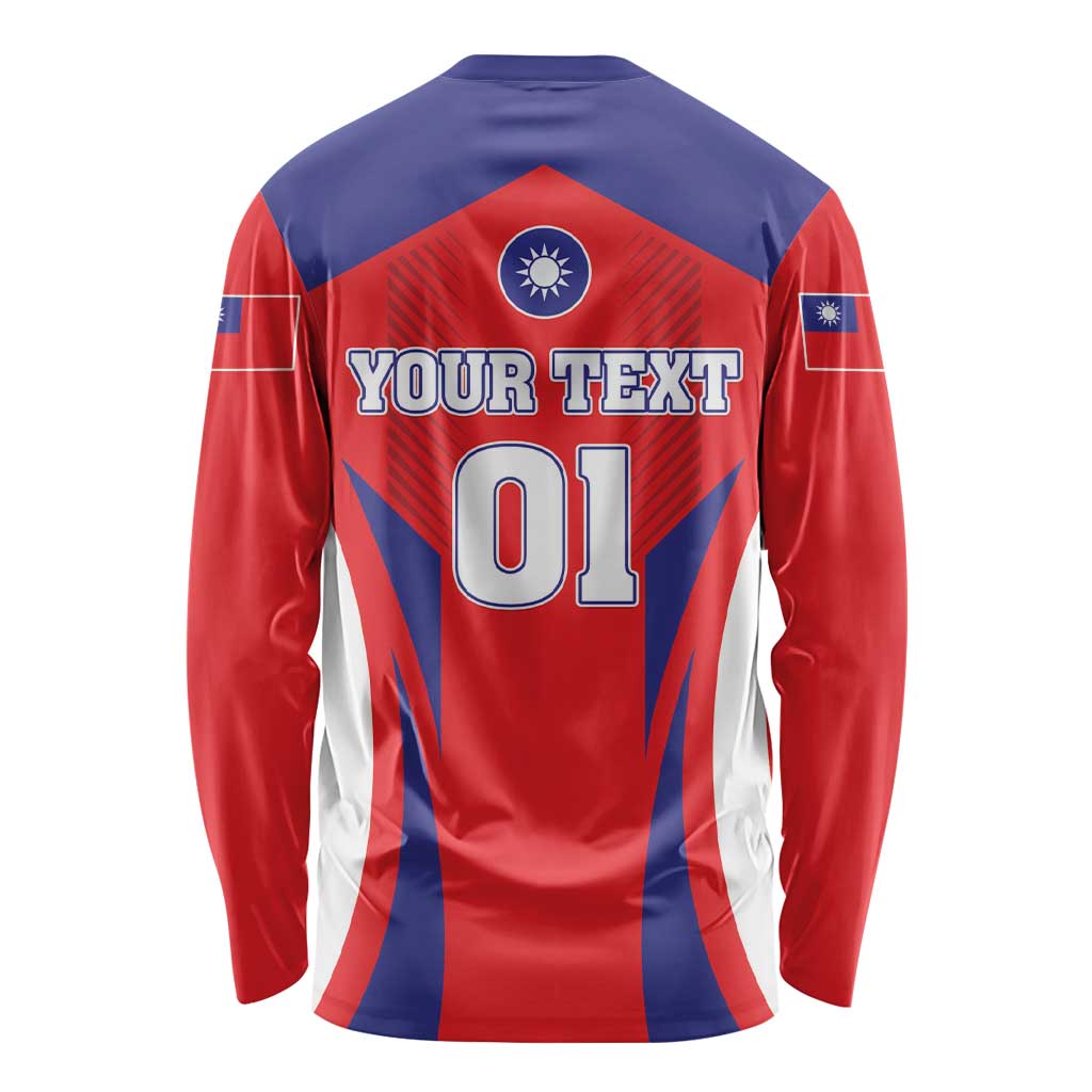 Custom Taiwan Long Sleeve Shirt Taiwanese Sporty Flag Style - Wonder Print Shop