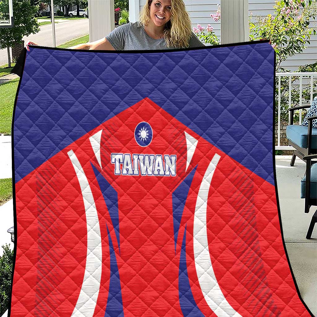 Custom Taiwan Quilt Taiwanese Sporty Flag Style - Wonder Print Shop