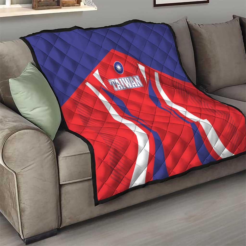 Custom Taiwan Quilt Taiwanese Sporty Flag Style - Wonder Print Shop