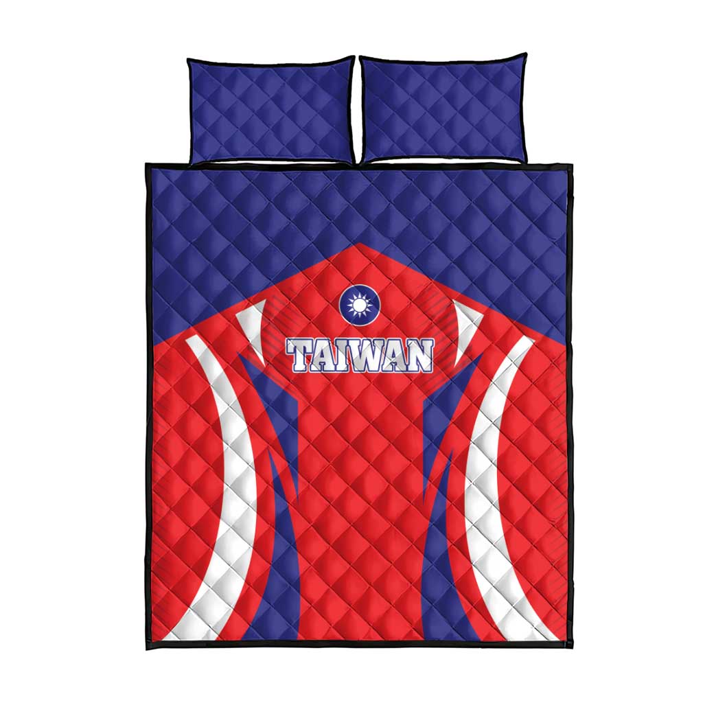 Custom Taiwan Quilt Bed Set Taiwanese Sporty Flag Style - Wonder Print Shop