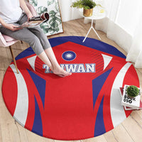 Custom Taiwan Round Carpet Taiwanese Sporty Flag Style