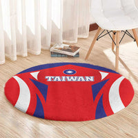 Custom Taiwan Round Carpet Taiwanese Sporty Flag Style