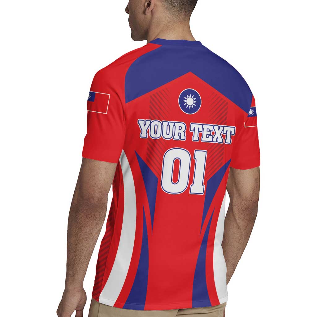 Custom Taiwan Rugby Jersey Taiwanese Sporty Flag Style - Wonder Print Shop