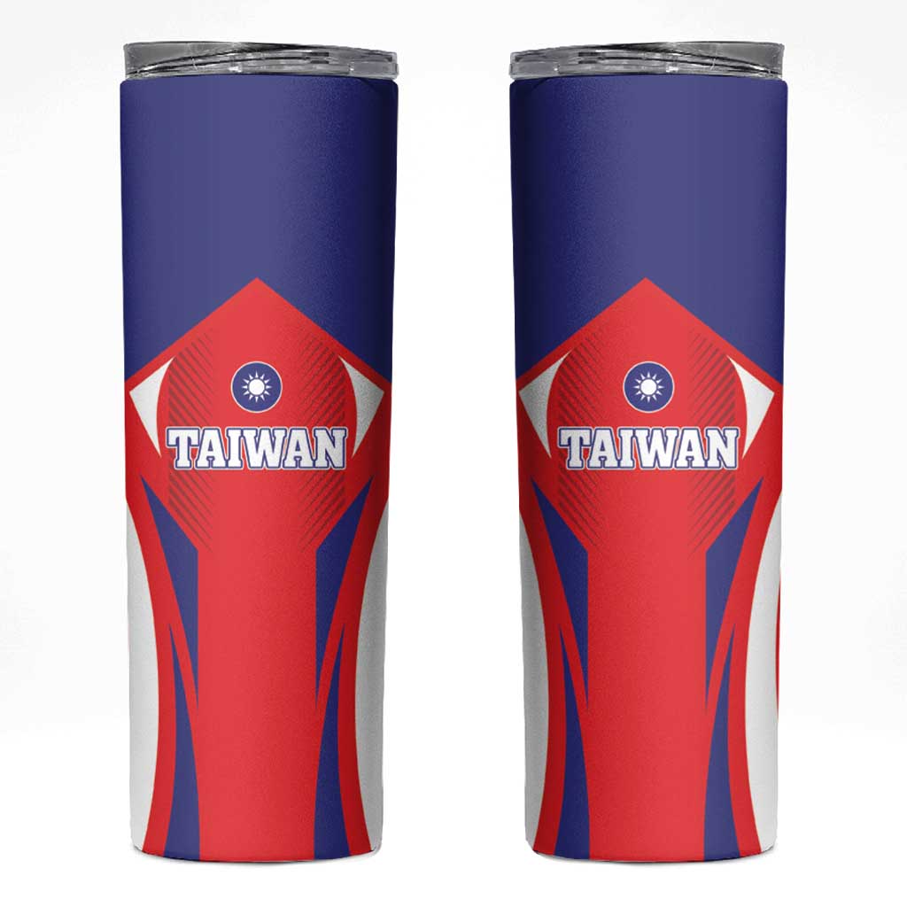 Taiwan Skinny Tumbler Taiwanese Sporty Flag Style - Wonder Print Shop