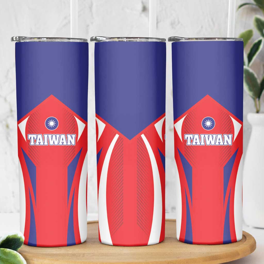 Taiwan Skinny Tumbler Taiwanese Sporty Flag Style - Wonder Print Shop