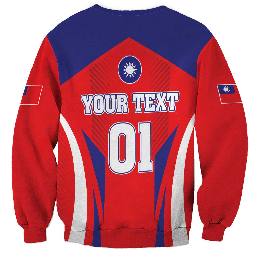 Custom Taiwan Sweatshirt Taiwanese Sporty Flag Style - Wonder Print Shop