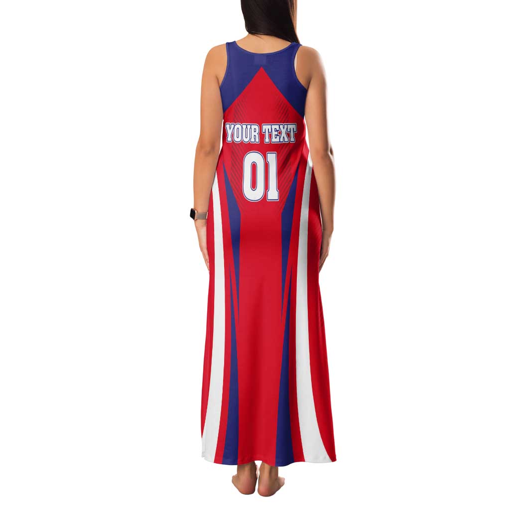 Custom Taiwan Tank Maxi Dress Taiwanese Sporty Flag Style - Wonder Print Shop