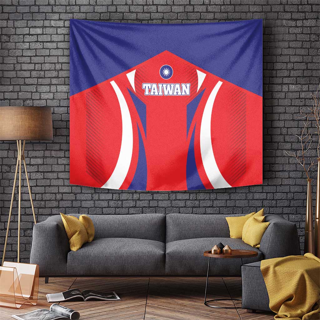 Custom Taiwan Tapestry Taiwanese Sporty Flag Style - Wonder Print Shop