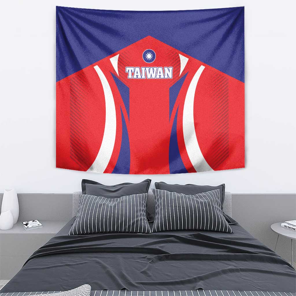 Custom Taiwan Tapestry Taiwanese Sporty Flag Style - Wonder Print Shop