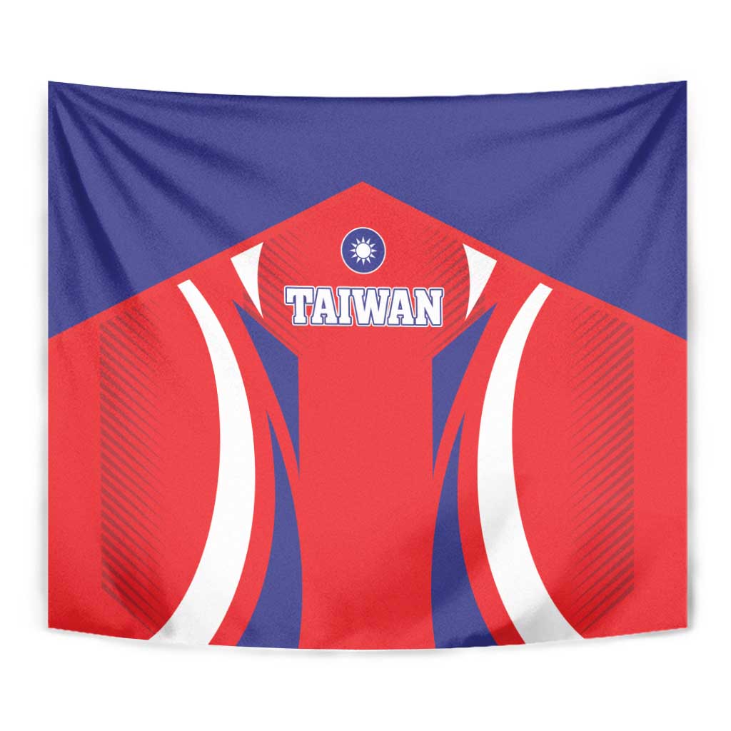 Custom Taiwan Tapestry Taiwanese Sporty Flag Style - Wonder Print Shop