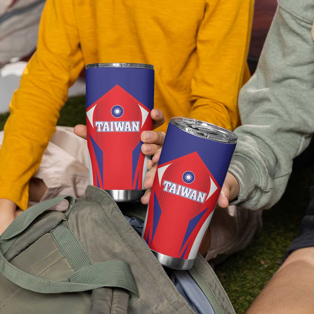 Taiwan Tumbler Cup Taiwanese Sporty Flag Style - Wonder Print Shop