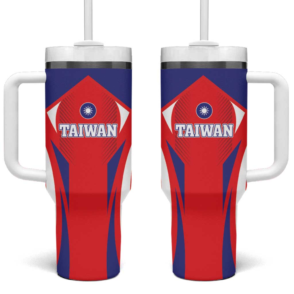 Taiwan Tumbler With Handle Taiwanese Sporty Flag Style - Wonder Print Shop