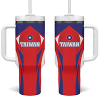 Taiwan Tumbler With Handle Taiwanese Sporty Flag Style - Wonder Print Shop