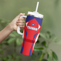 Taiwan Tumbler With Handle Taiwanese Sporty Flag Style - Wonder Print Shop