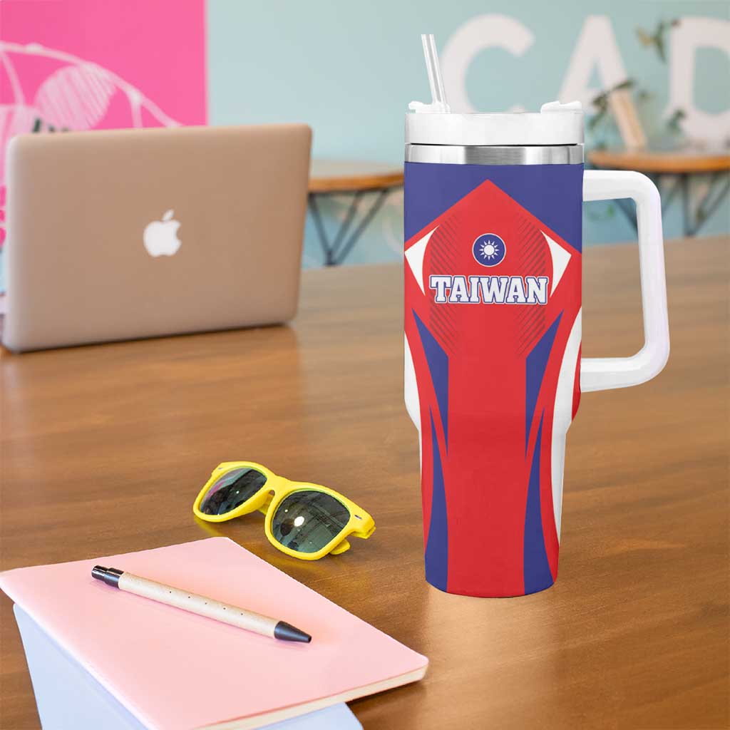 Taiwan Tumbler With Handle Taiwanese Sporty Flag Style - Wonder Print Shop
