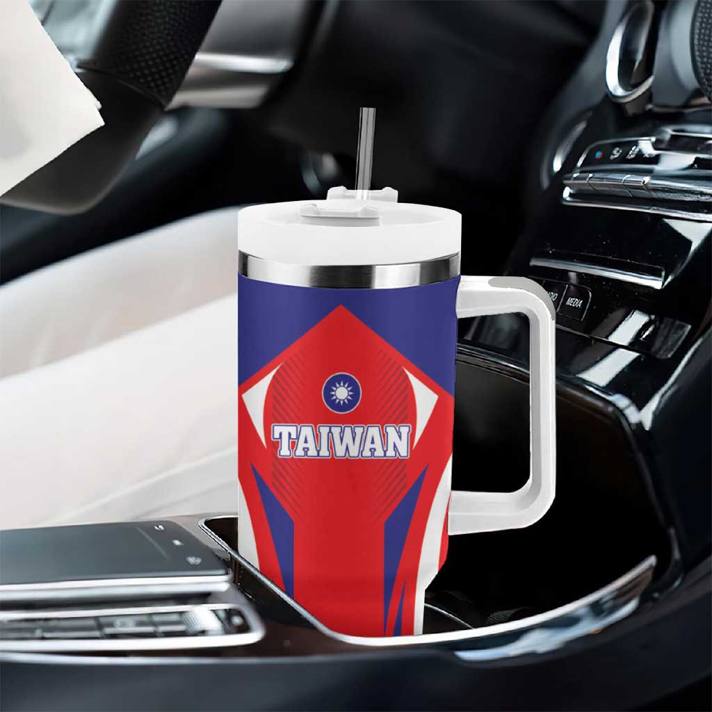 Taiwan Tumbler With Handle Taiwanese Sporty Flag Style - Wonder Print Shop