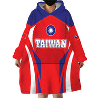 Custom Taiwan Wearable Blanket Hoodie Taiwanese Sporty Flag Style - Wonder Print Shop