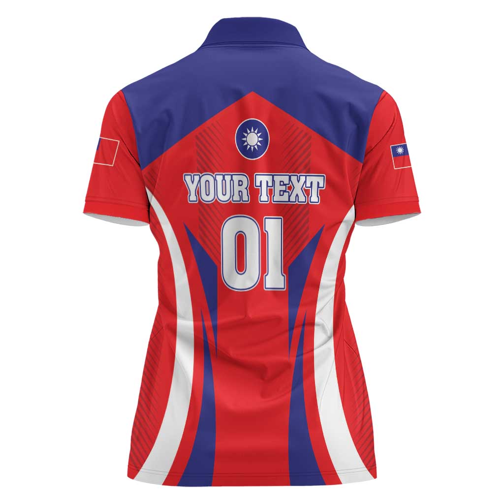 Custom Taiwan Women Polo Shirt Taiwanese Sporty Flag Style - Wonder Print Shop