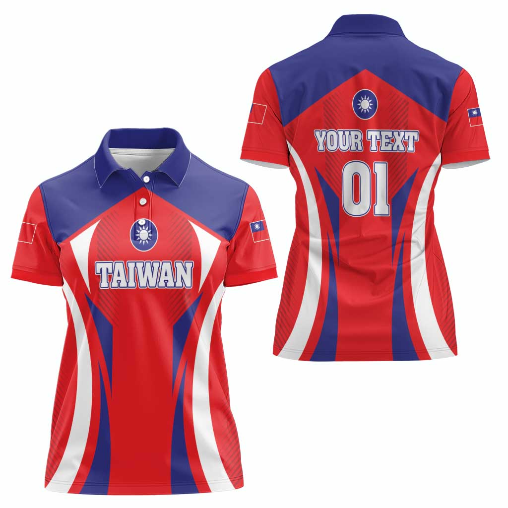 Custom Taiwan Women Polo Shirt Taiwanese Sporty Flag Style - Wonder Print Shop