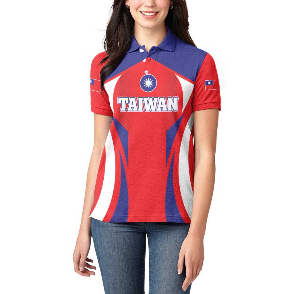 Custom Taiwan Women Polo Shirt Taiwanese Sporty Flag Style - Wonder Print Shop