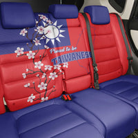 Personalized Proud To Be Taiwanese Back Car Seat Cover Flag Map Plum Blossom - Wonder Print Shop