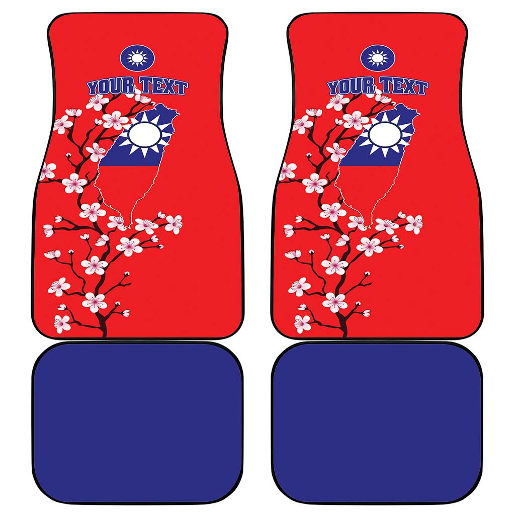 Personalized Proud To Be Taiwanese Car Mats Flag Map Plum Blossom - Wonder Print Shop