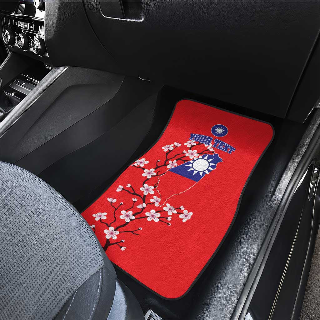 Personalized Proud To Be Taiwanese Car Mats Flag Map Plum Blossom - Wonder Print Shop