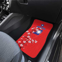 Personalized Proud To Be Taiwanese Car Mats Flag Map Plum Blossom - Wonder Print Shop