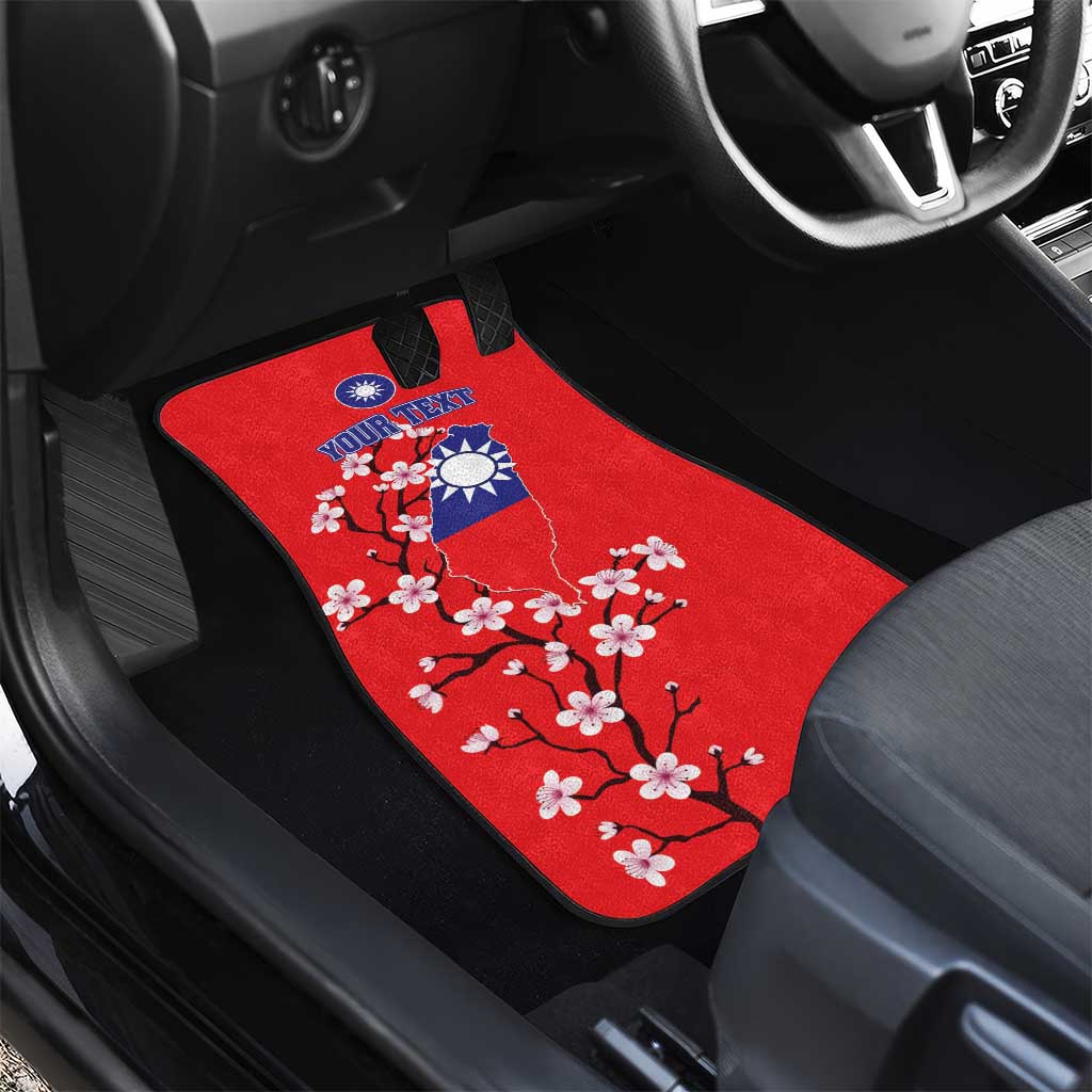 Personalized Proud To Be Taiwanese Car Mats Flag Map Plum Blossom - Wonder Print Shop