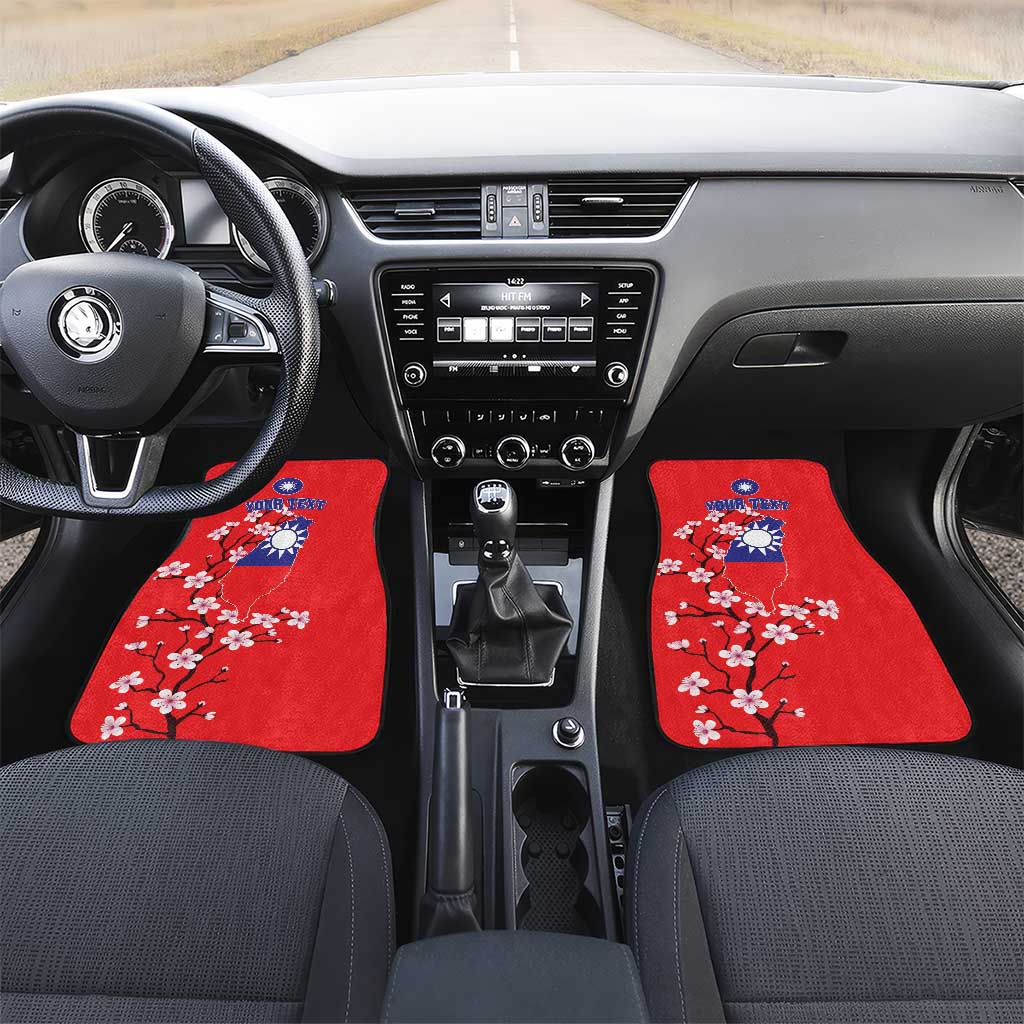 Personalized Proud To Be Taiwanese Car Mats Flag Map Plum Blossom - Wonder Print Shop