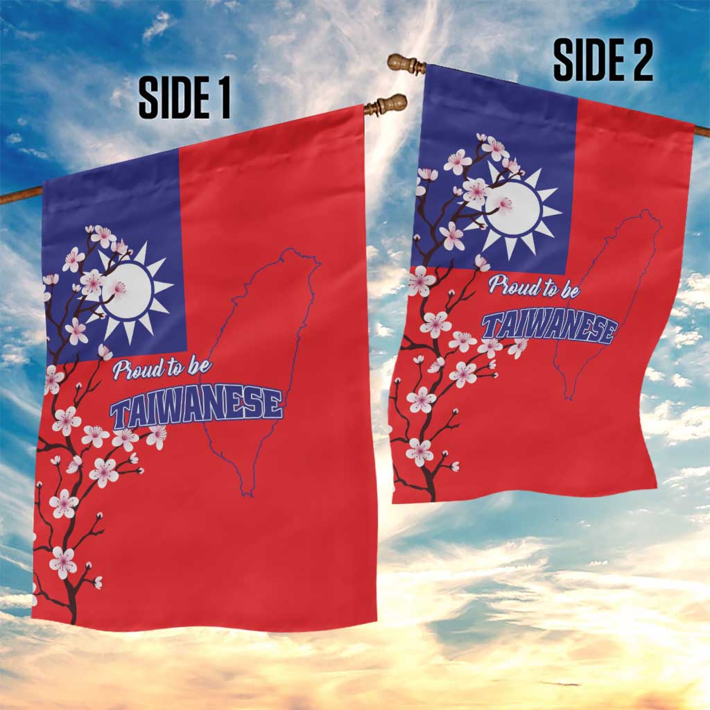 Personalized Proud To Be Taiwanese Garden Flag Flag Map Plum Blossom - Wonder Print Shop
