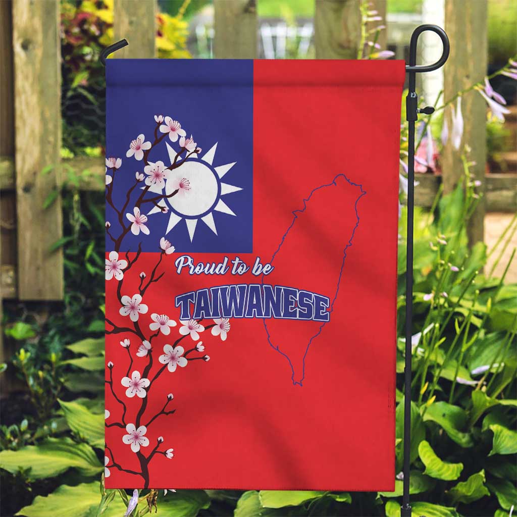 Personalized Proud To Be Taiwanese Garden Flag Flag Map Plum Blossom - Wonder Print Shop