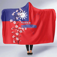Personalized Proud To Be Taiwanese Hooded Blanket Flag Map Plum Blossom