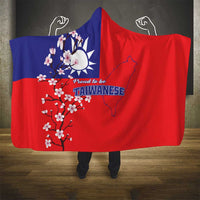 Personalized Proud To Be Taiwanese Hooded Blanket Flag Map Plum Blossom