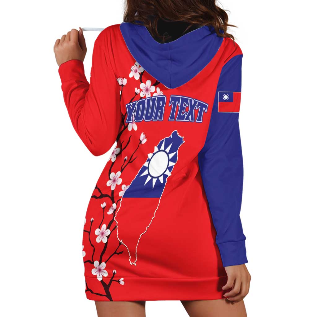Personalized Proud To Be Taiwanese Hoodie Dress Flag Map Plum Blossom - Wonder Print Shop