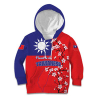 Personalized Proud To Be Taiwanese Kid Hoodie Flag Map Plum Blossom - Wonder Print Shop