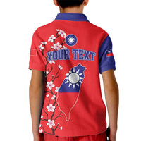 Personalized Proud To Be Taiwanese Kid Polo Shirt Flag Map Plum Blossom - Wonder Print Shop