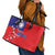 Personalized Proud To Be Taiwanese Leather Tote Bag Flag Map Plum Blossom - Wonder Print Shop