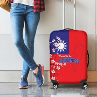 Personalized Proud To Be Taiwanese Luggage Cover Flag Map Plum Blossom - Wonder Print Shop