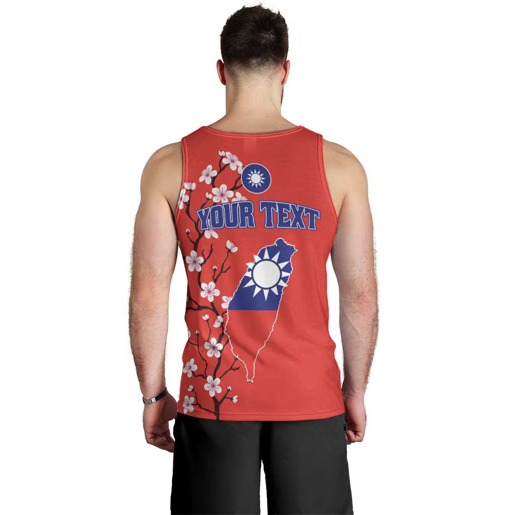 Personalized Proud To Be Taiwanese Men Tank Top Flag Map Plum Blossom - Wonder Print Shop